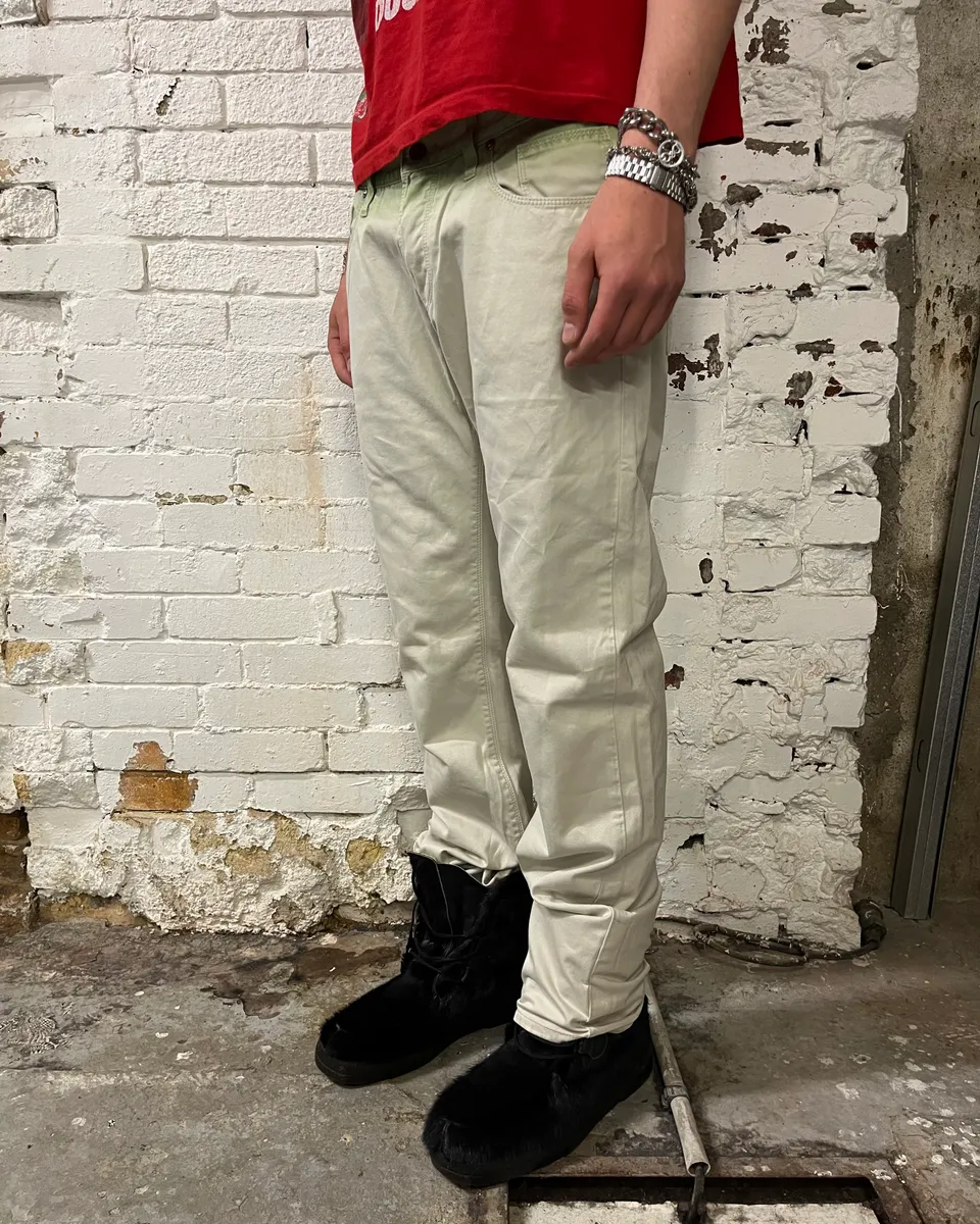 SS2009 Gucci Gradient White & Green Pants - Image 2