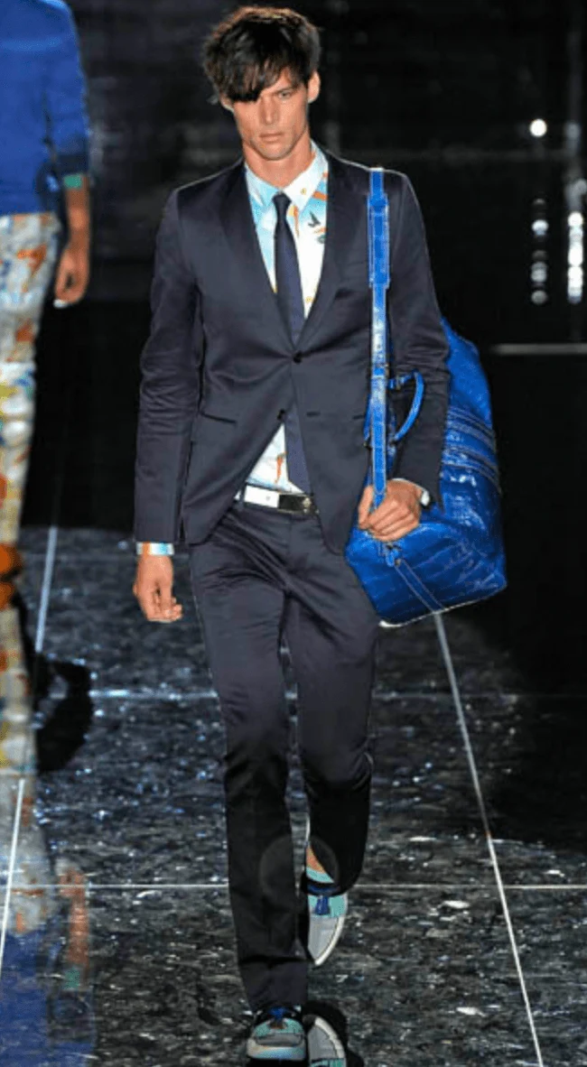 SS2009 Gucci Navy Silver Medal Chinos Pants by Frida Giannini - Image 2