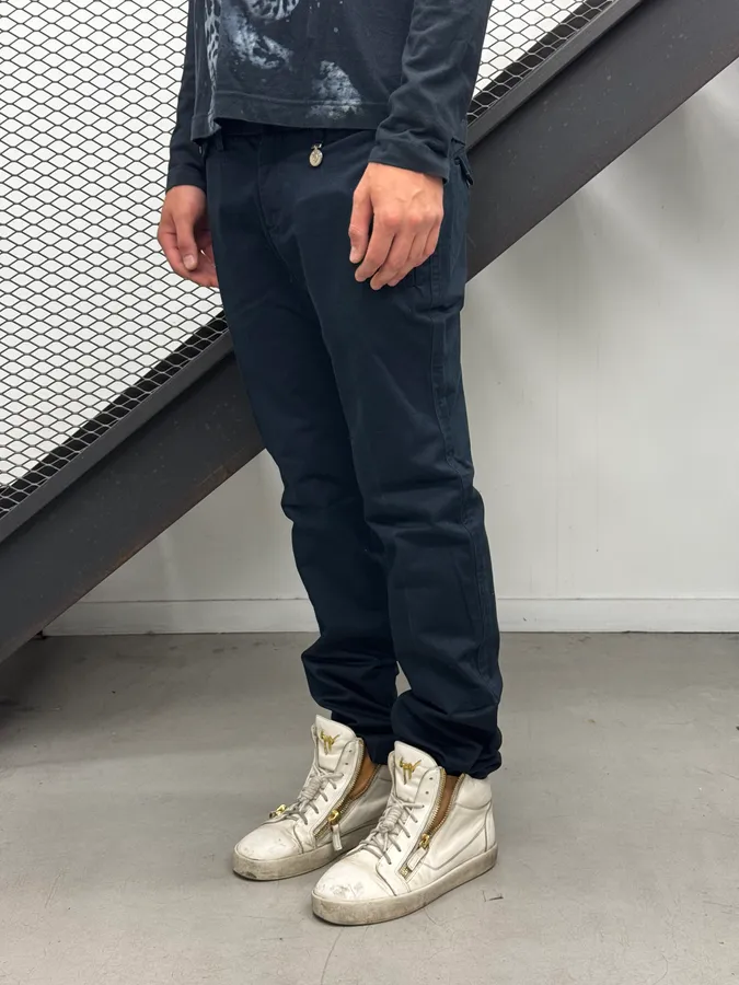 SS2009 Gucci Navy Silver Medal Chinos Pants by Frida Giannini - Image 5