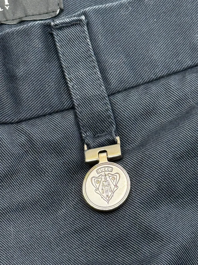 SS2009 Gucci Navy Silver Medal Chinos Pants by Frida Giannini - Image 9