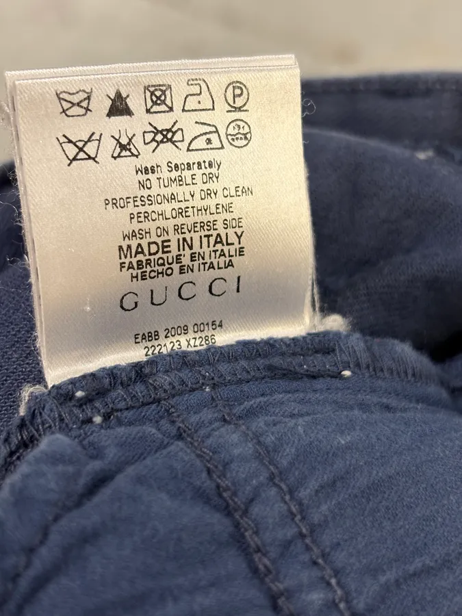 SS2009 Gucci Navy Slim Denim Jeans - Image 12