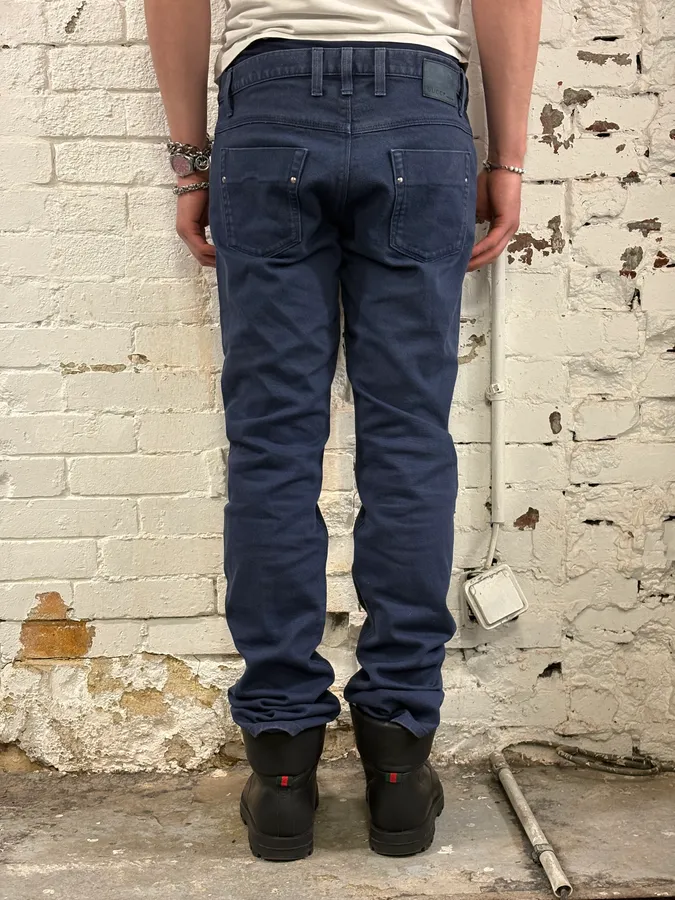 SS2009 Gucci Navy Slim Denim Jeans - Image 4
