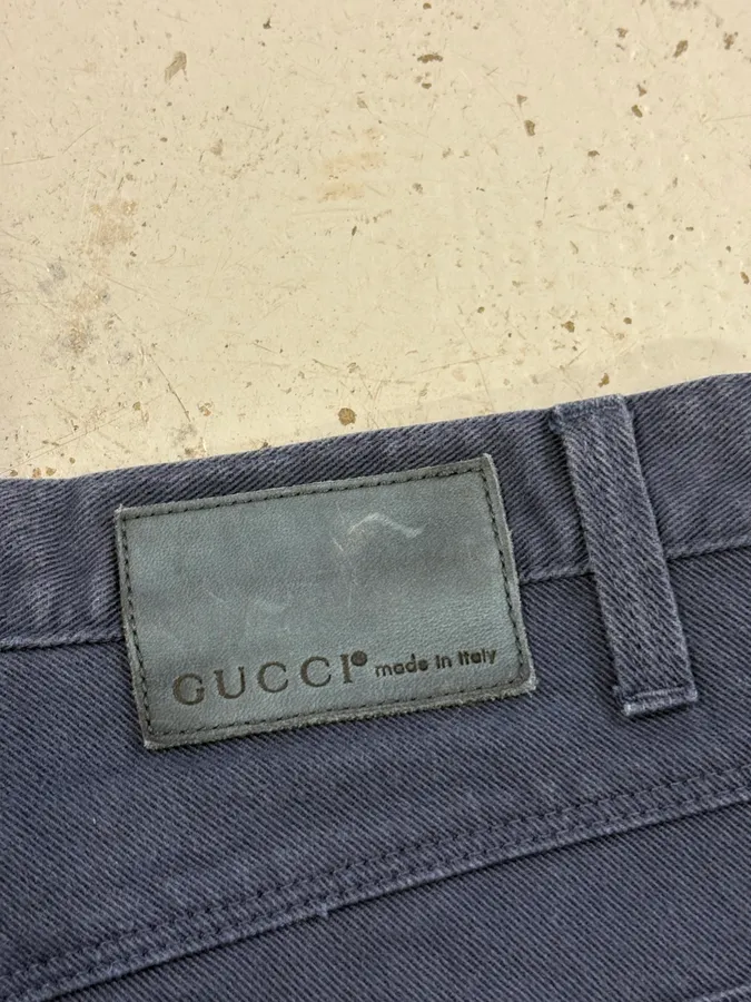 SS2009 Gucci Navy Slim Denim Jeans - Image 8