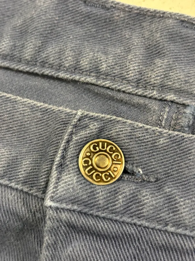 SS2009 Gucci Navy Slim Denim Jeans - Image 9