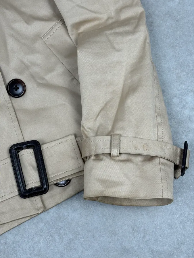 SS2009 Maison Martin Margiela Beige Classic Cropped Trench Jacket - Image 11