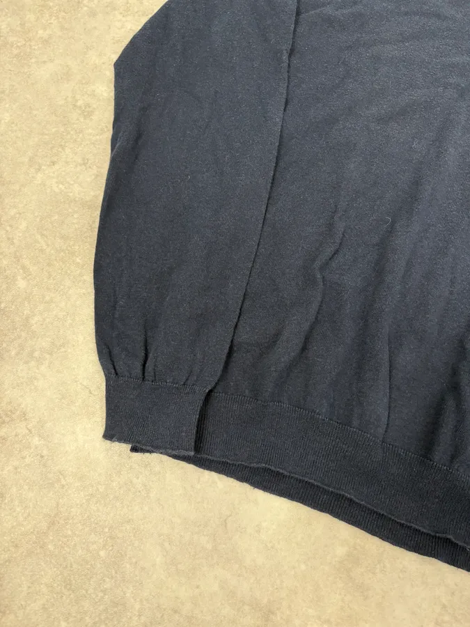 SS2009 Prada Navy Minimalist V-Neck Sweater - Image 7