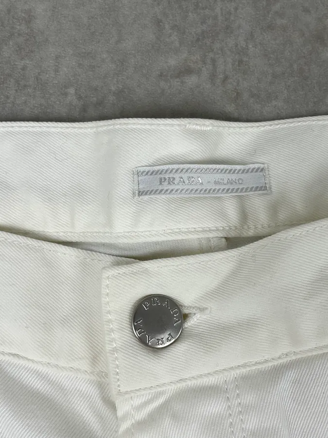 SS2009 Prada White Classic Denim Jeans - Image 11