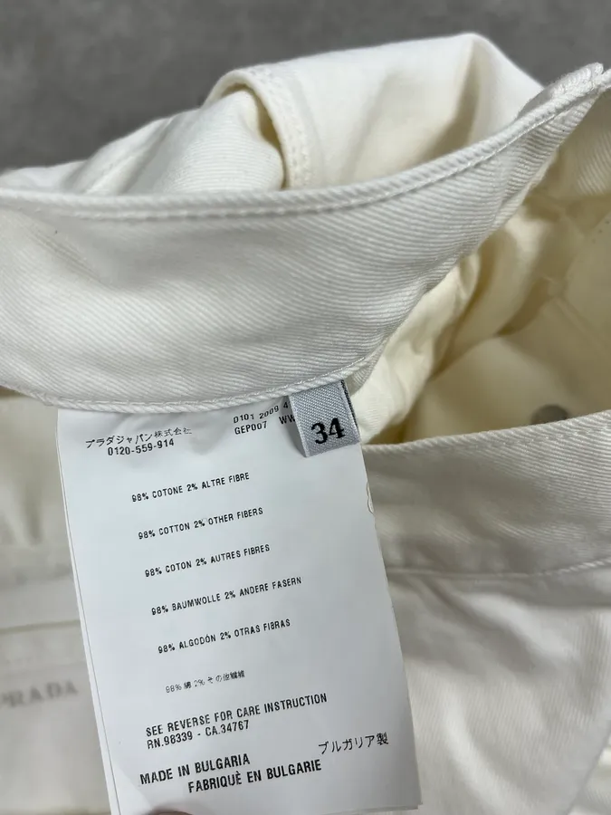 SS2009 Prada White Classic Denim Jeans - Image 13
