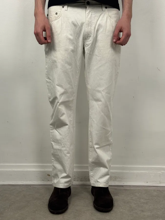 SS2009 Prada White Classic Denim Jeans - Image 2
