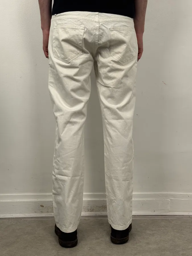 SS2009 Prada White Classic Denim Jeans - Image 4