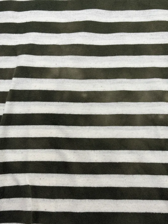 SS2010 Acne Studios Olive & White Striped Longsleeves - Image 8