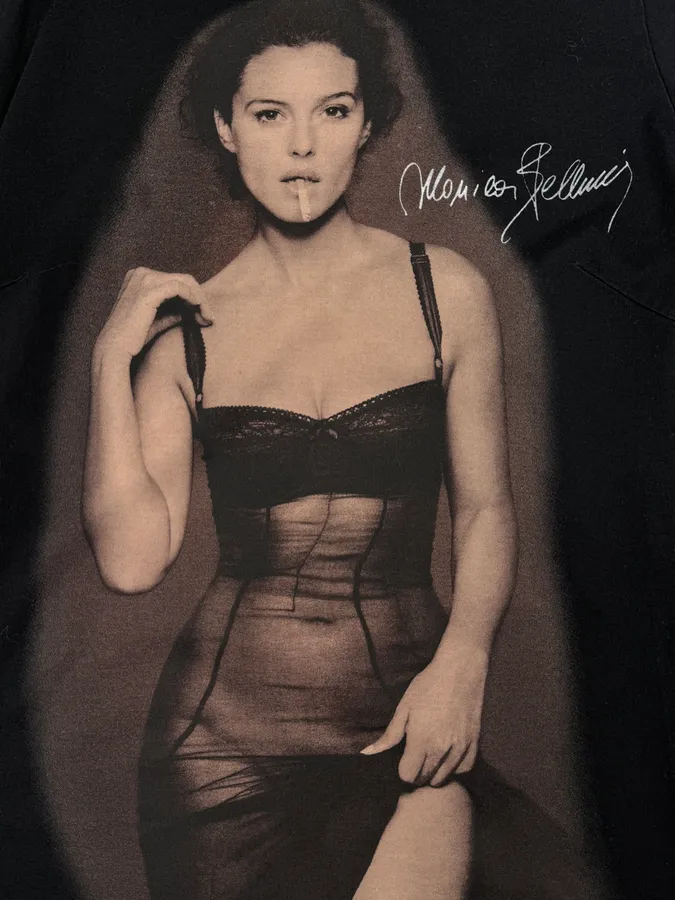 SS2010 Dolce & Gabbana Black Monica Bellucci T-Shirt - Image 7