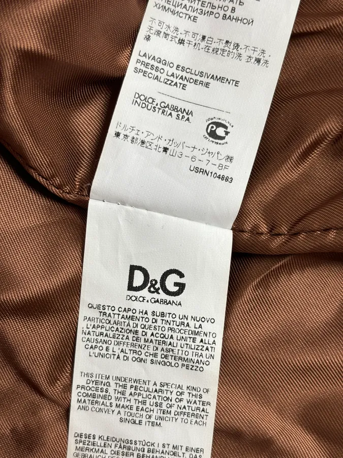 SS2010 Dolce & Gabbana Cognac Leather Gradient Moto Jacket - Image 13