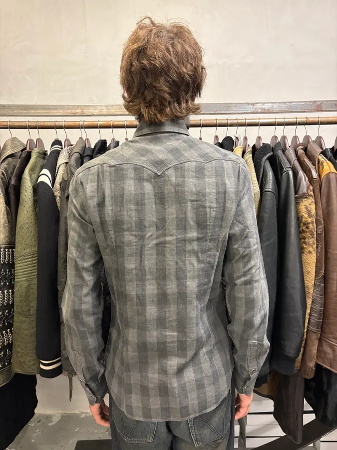 SS2010 Dolce & Gabbana Western Checked Grey Overshirt - Image 3