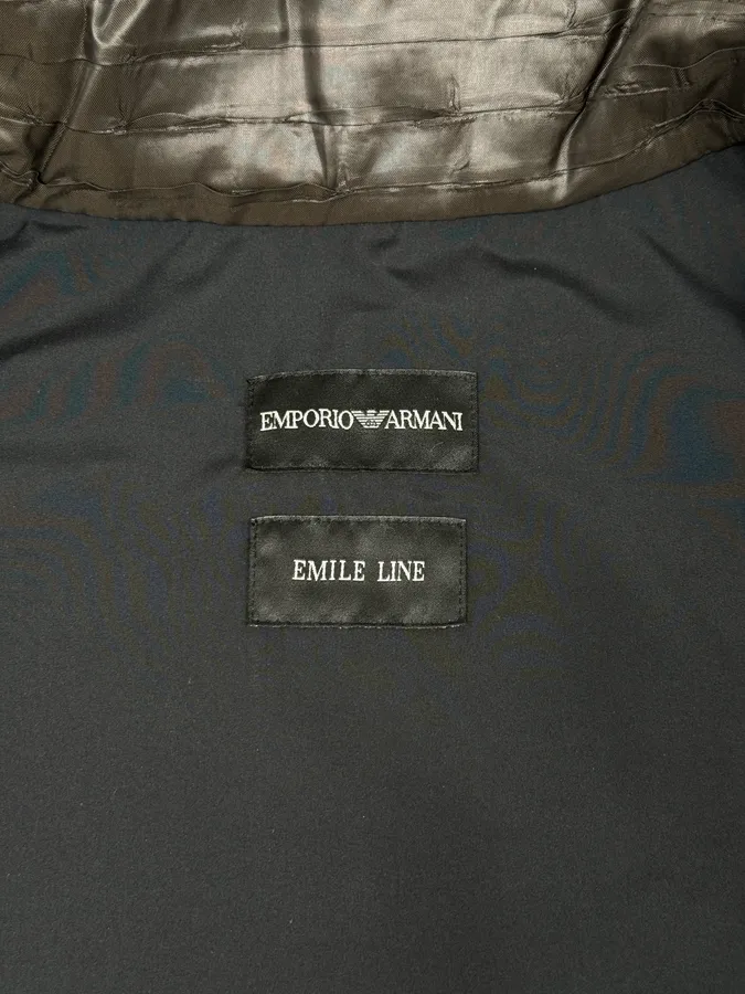 SS2010 Emporio Armani Brown Satin Crocodile Effect Avant-Garde Vest - Image 10