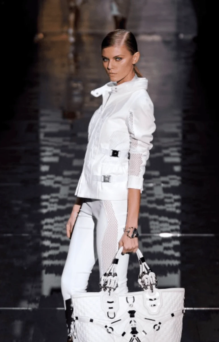 SS2010 Gucci White Techno Horsebit Shoulder Bag by Frida Giannini - Image 4