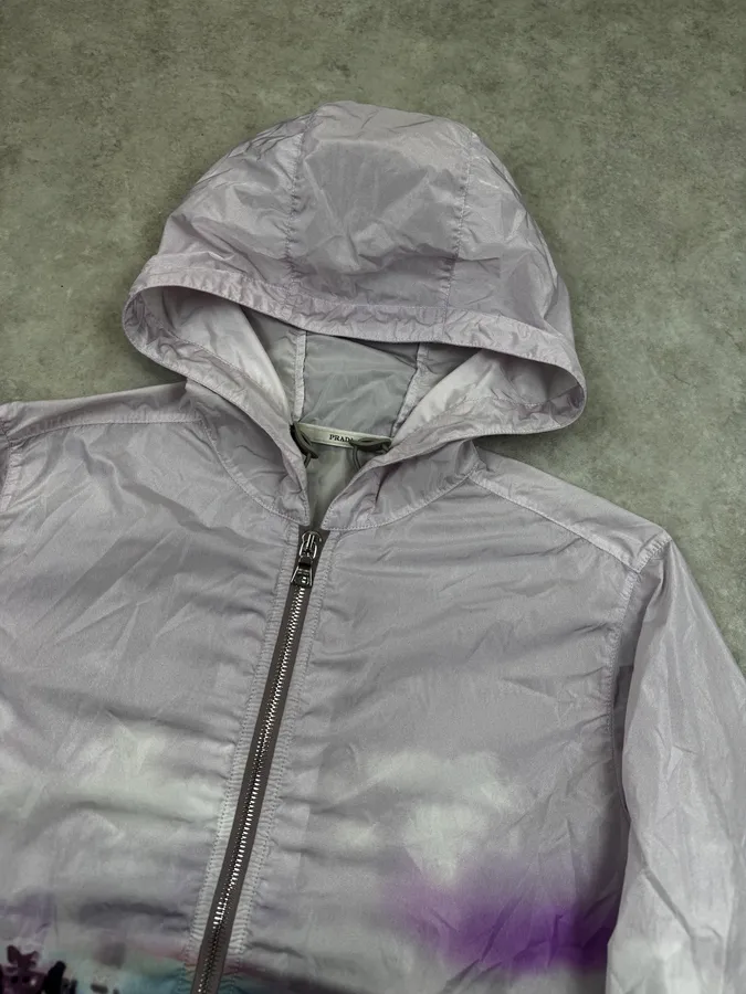 SS2010 Prada Beach Landscape Purple Windbreaker Jacket - Image 5