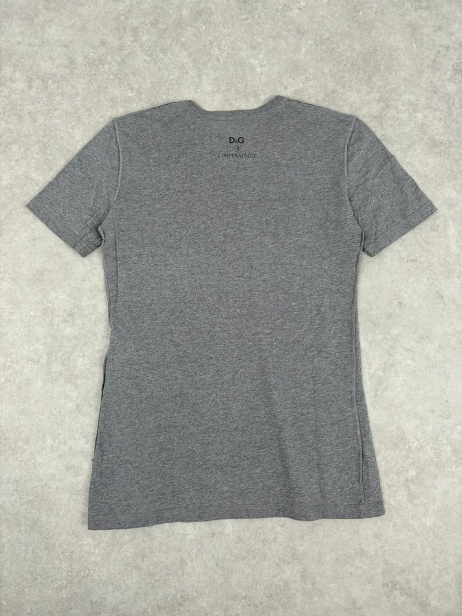 SS2011 Dolce & Gabbana Grey Naomi Campbell Photo T-Shirt - Image 5