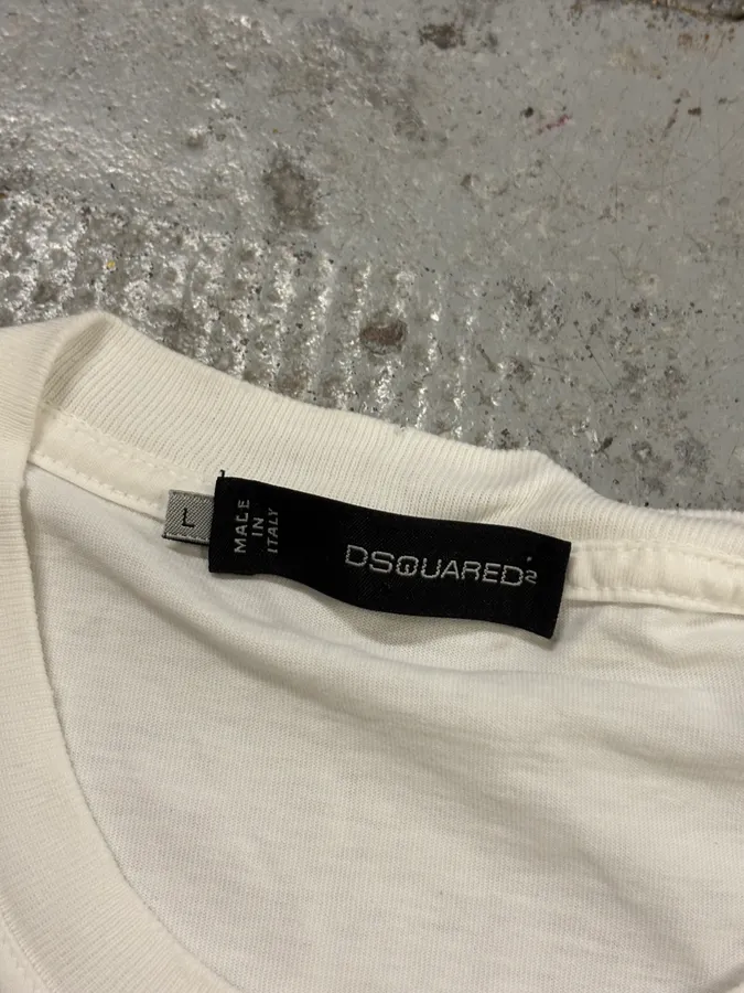 SS2011 Dsquared2 White Horny Duo Drawing T-Shirt - Image 8