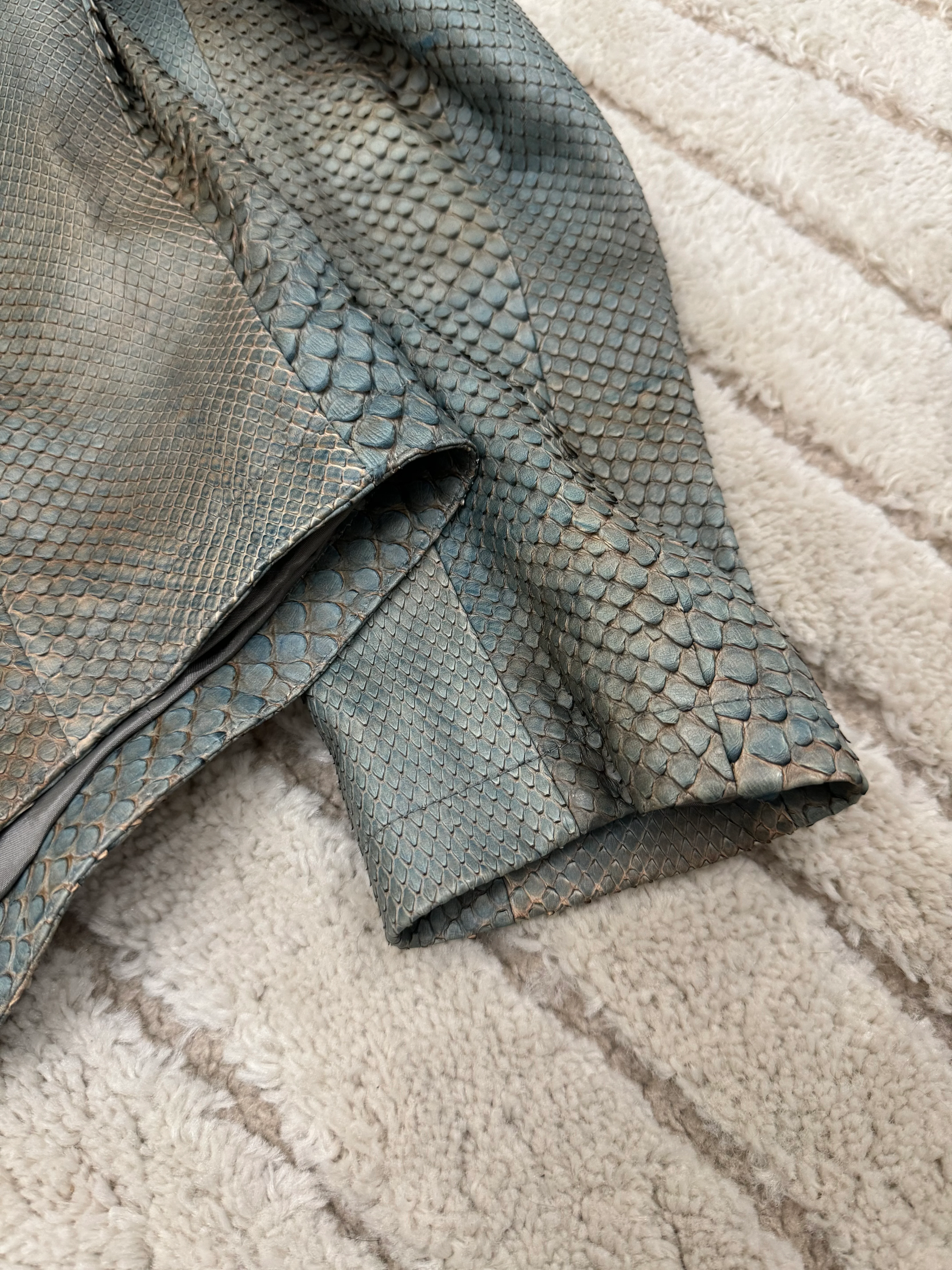 SS2011 Giorgio Armani Aurora Borealis Python Leather Jacket - Image 16