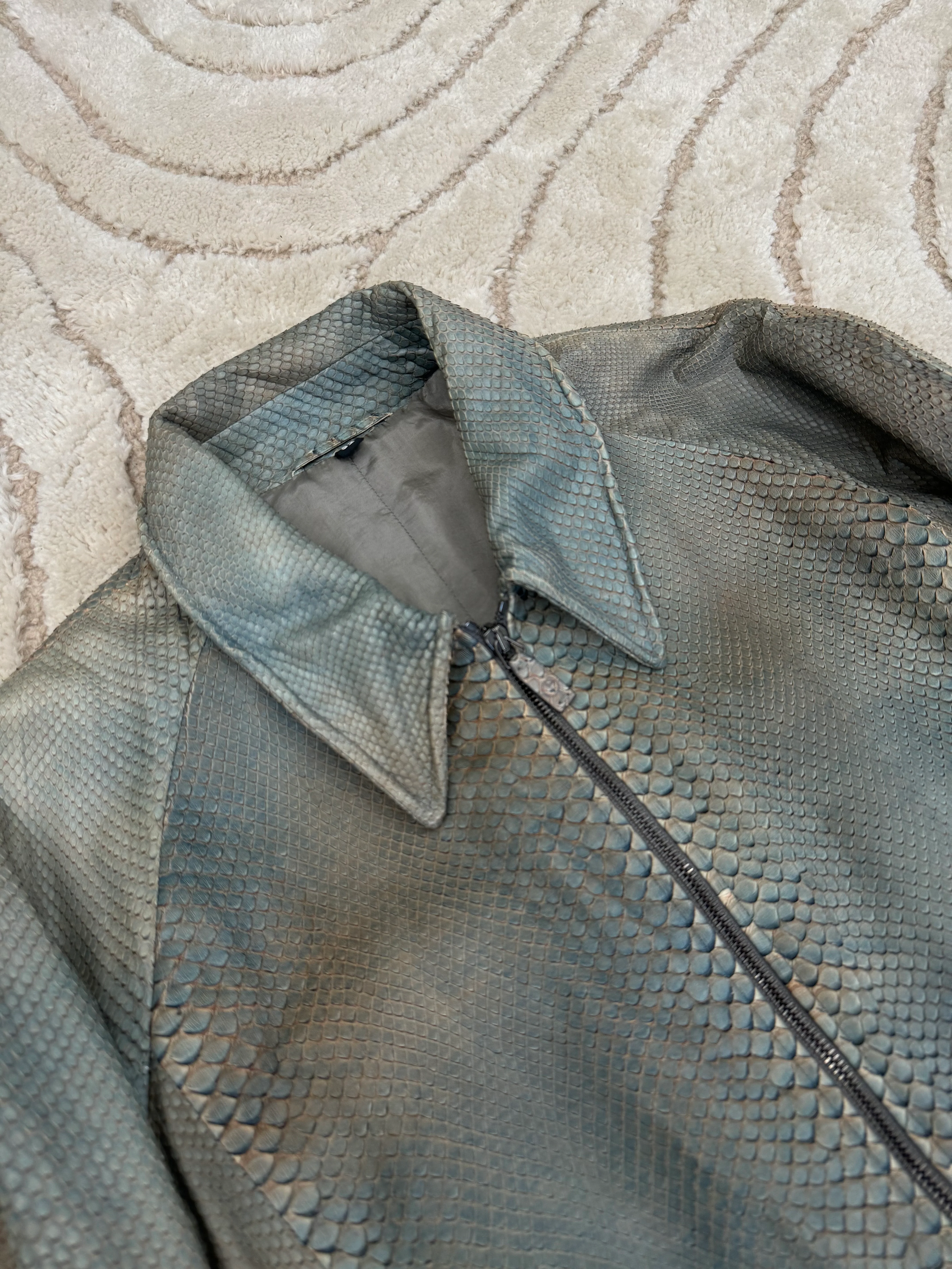 SS2011 Giorgio Armani Aurora Borealis Python Leather Jacket - Image 4