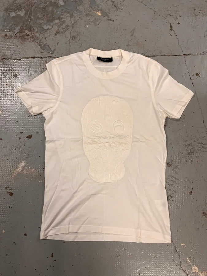 SS2011 Givenchy Embroided Mask White T-Shirt - Image 2