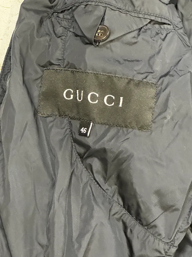 SS2011 Gucci Navy Red Stripes Nylon Bomber Jacket - Image 9
