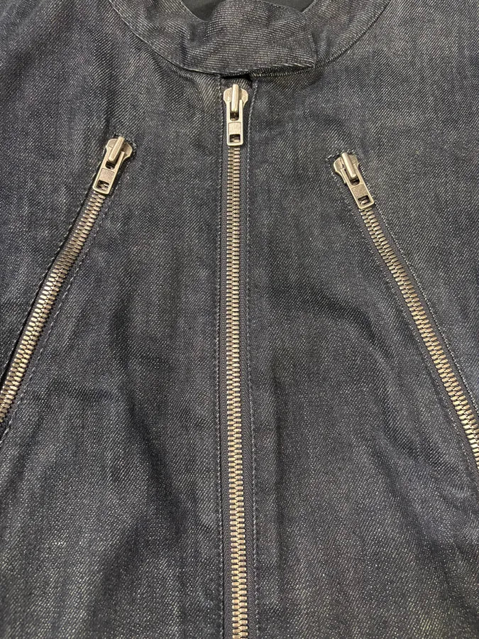 SS2011 Maison Margiela Blue 5 Zip Denim Jacket - Image 6