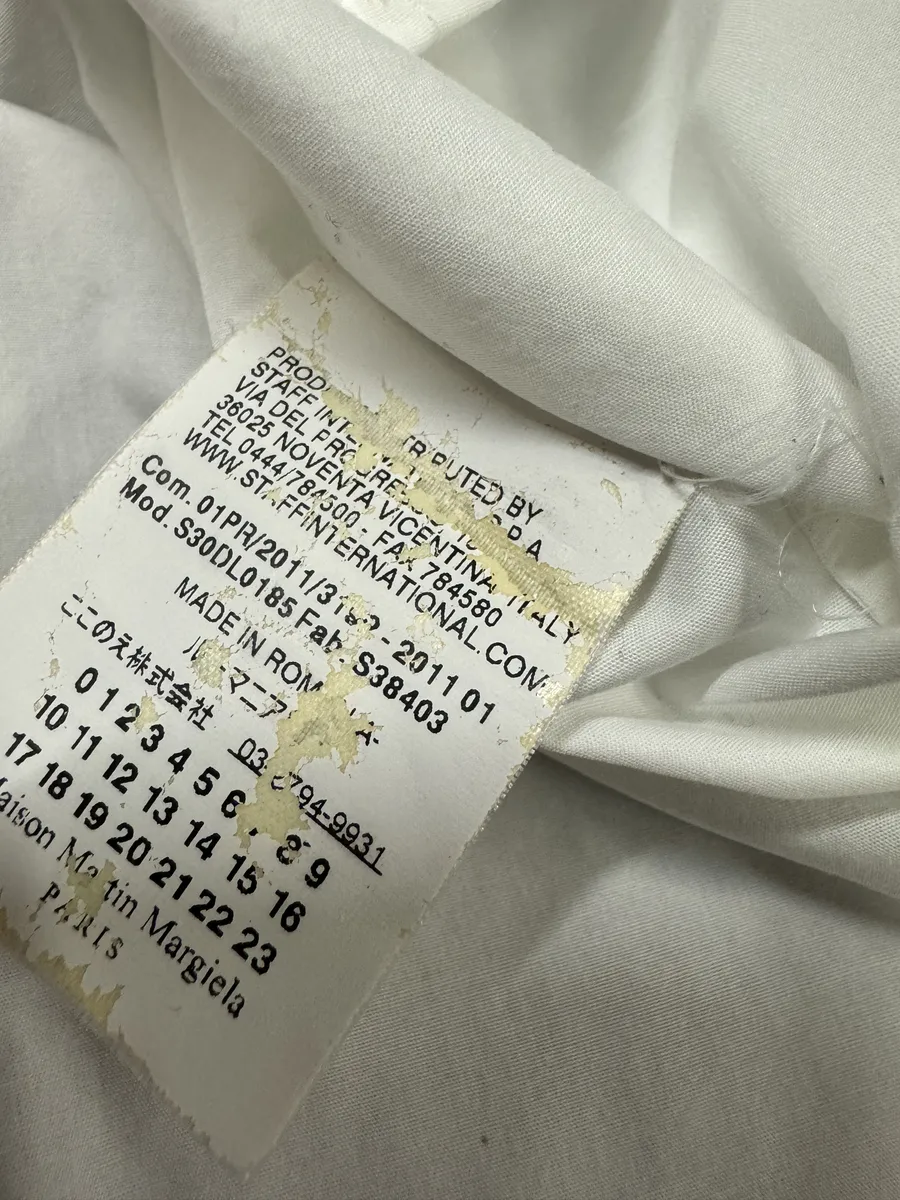 SS2011 Maison Margiela White Signature Shirt - Image 7