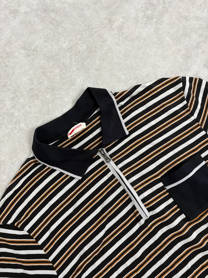 SS2011 Prada Striped Cozy Polo Shirt - Image 5