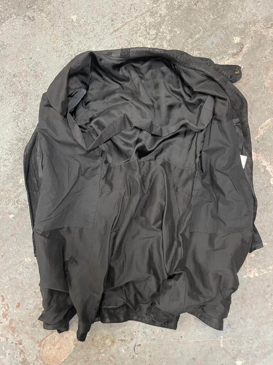SS2011 Rick Owens Anthem Runway Blistered Black Leather Safari Jacket - Image 11