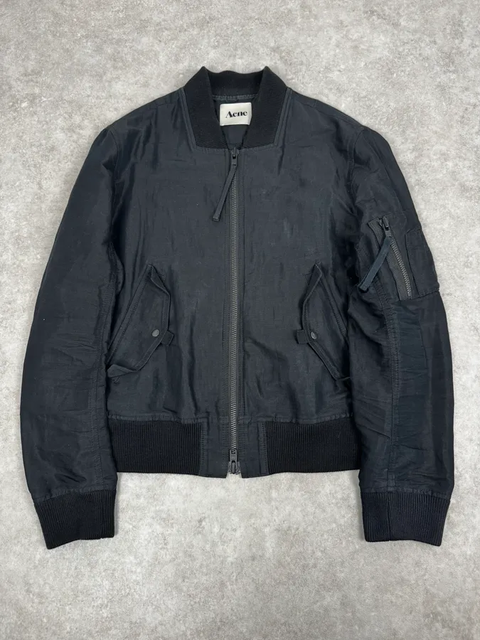 SS2012 Acne Studios Black Constitution Linen Jacket