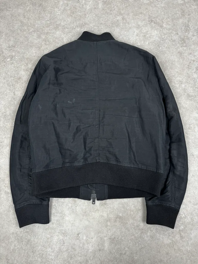 SS2012 Acne Studios Black Constitution Linen Jacket - Image 4