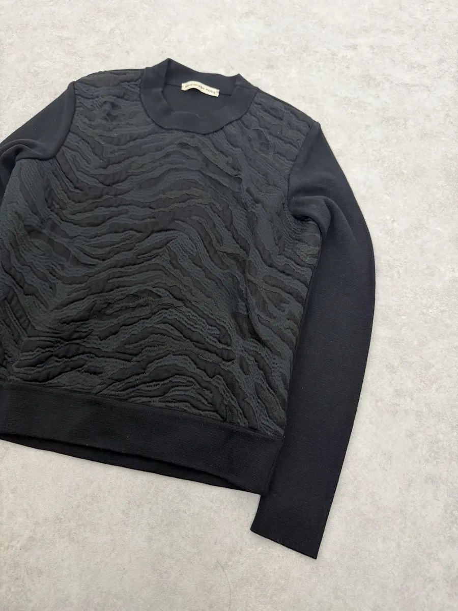 SS2012 Balenciaga Black Contemporary Distressed Sweater - Image 6