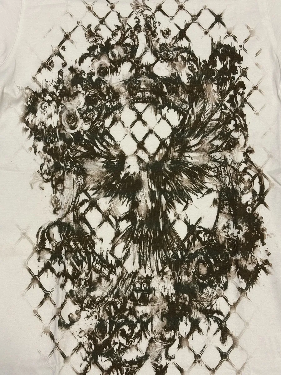 SS2012 Balmain White &  Brown Flowers T-Shirt - Image 5