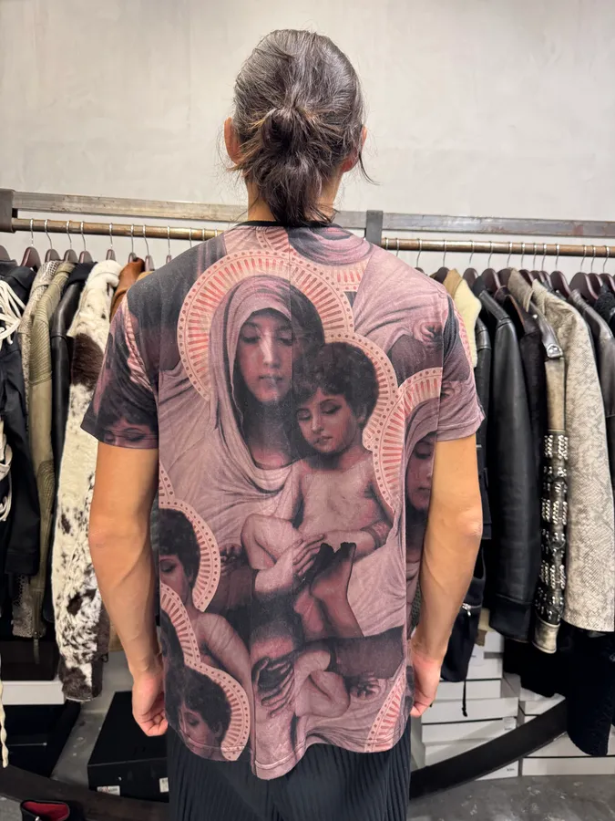 SS2012 Givenchy Madonna Pink & Black Tone Life T-Shirt - Image 3