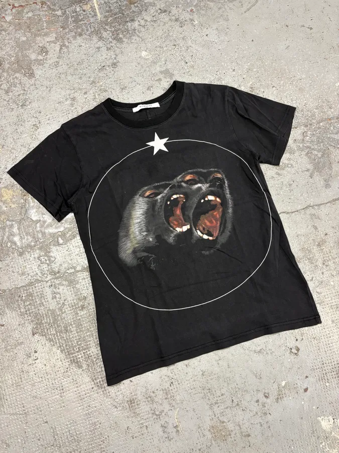 SS2012 Givenchy Monkey Stars Black T-Shirt by Riccardo Tisci - Image 4
