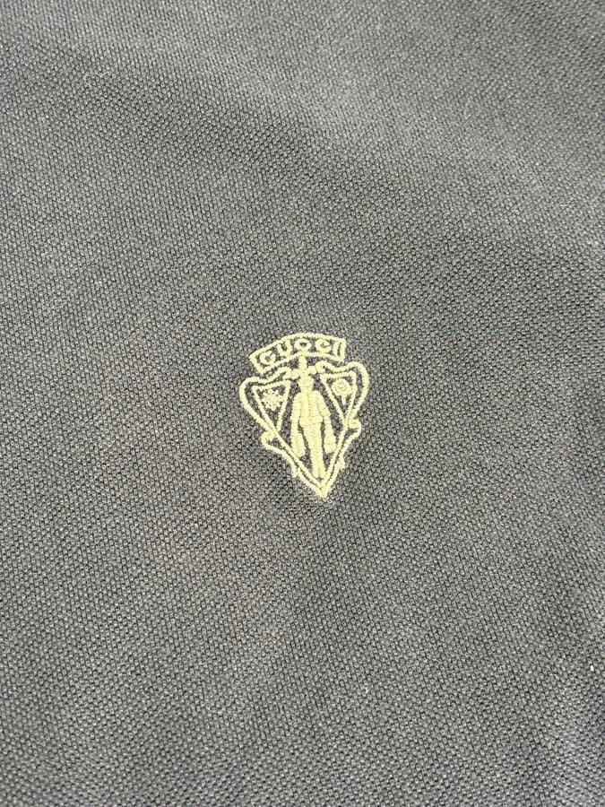 SS2012 Gucci Navy Embroidered Logo Polo - Image 8