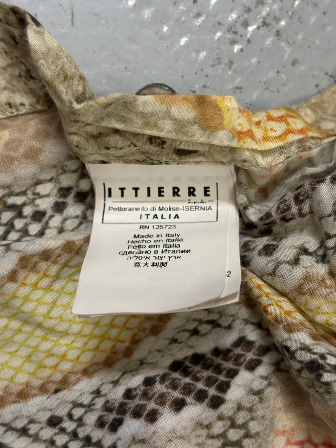 SS2012 John Galliano Yellow Python Snake Print Silk Shirt - Image 12