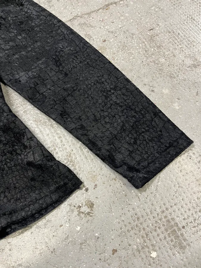 SS2012 Maison Margiela MM6 Black Crocodile Effect Obscure Shirt - Image 5