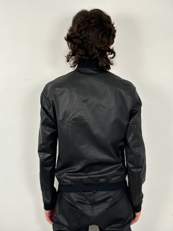 SS2012 Pierre Balmain Black Zip Pocket Bomber Jacket - Image 3