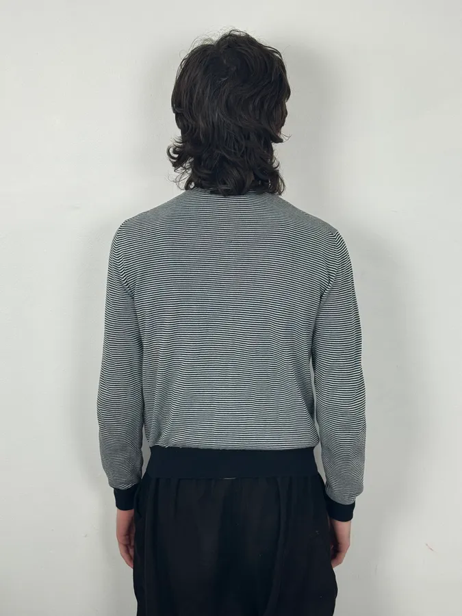 SS2012 Prada Black Stipes Sweater - Image 3
