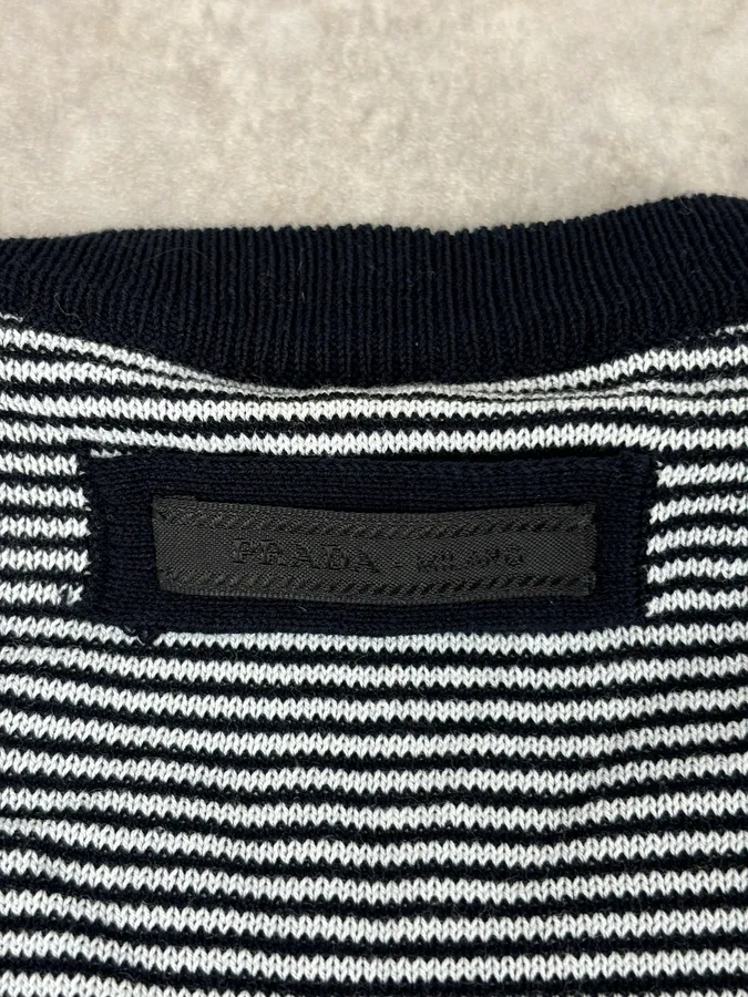 SS2012 Prada Black Stipes Sweater - Image 9