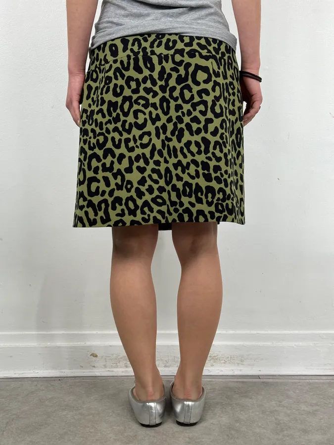 SS2012 Prada Green & Black Leopard Skirt - Image 4