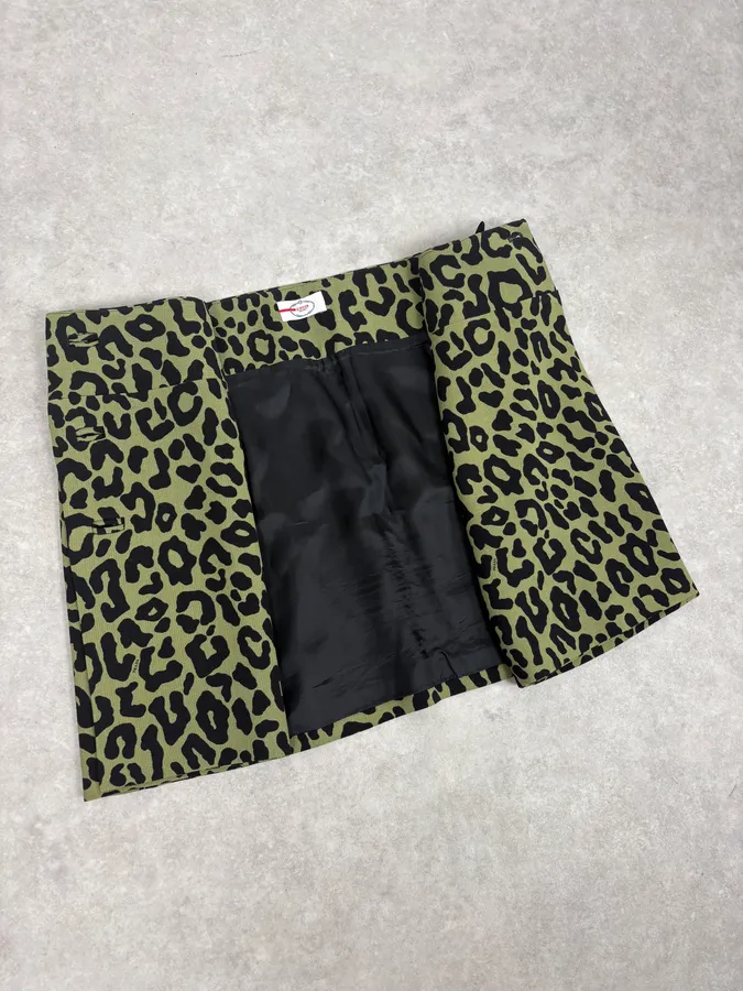 SS2012 Prada Green & Black Leopard Skirt - Image 8