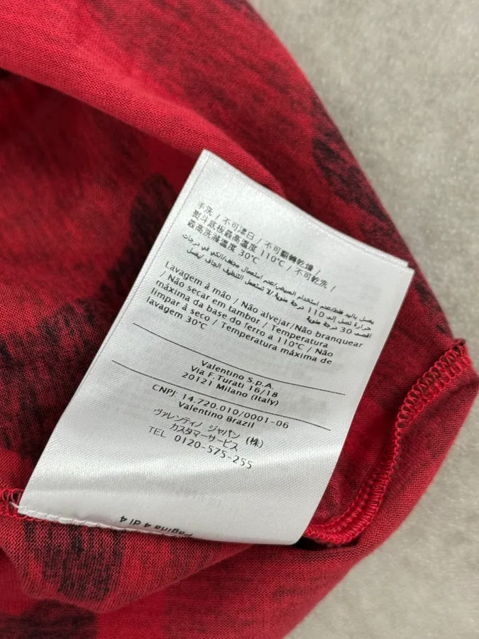 SS2012 Valentino Red Military Camouflage Distressed T-Shirt - Image 10