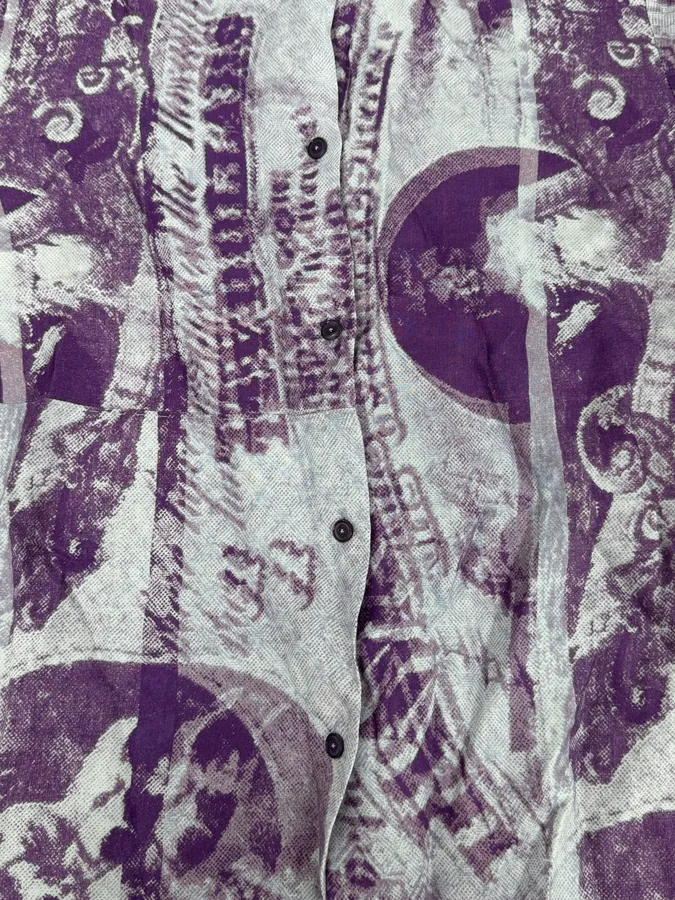 SS2013 Acne Studios Purple Dollar Short Sleeve Shirt - Image 9