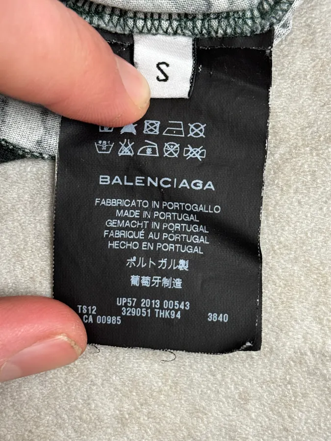SS2013 Balenciaga Marble Abstract Green Longsleeves - Image 9