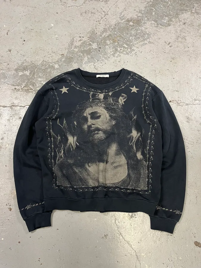 SS2013 Givenchy Jesus Black Sweater by Riccardo Tisci