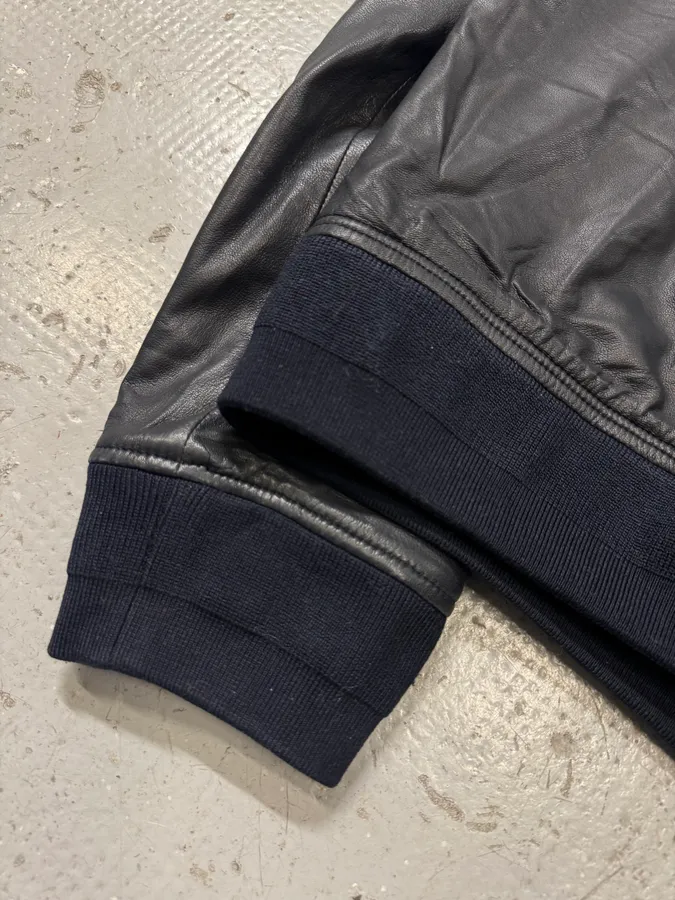 SS2013 Givenchy Navy Lamb Leather Bomber Jacket - Image 9